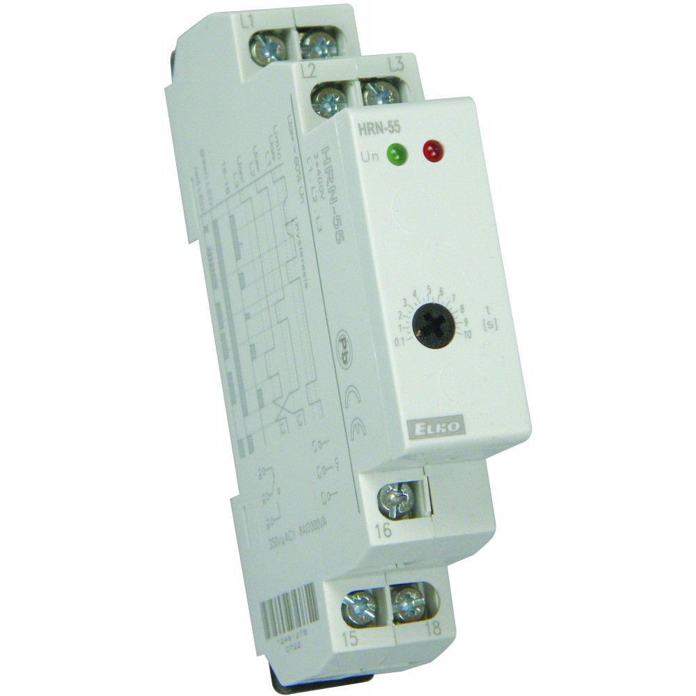 Elko HRN 55 Three Phase Voltage Measuring Relay 3 X 400 V 50 Hz elko-hrn-55-three-phase-voltage-measuring-relay-3-x-400-v-50-hz