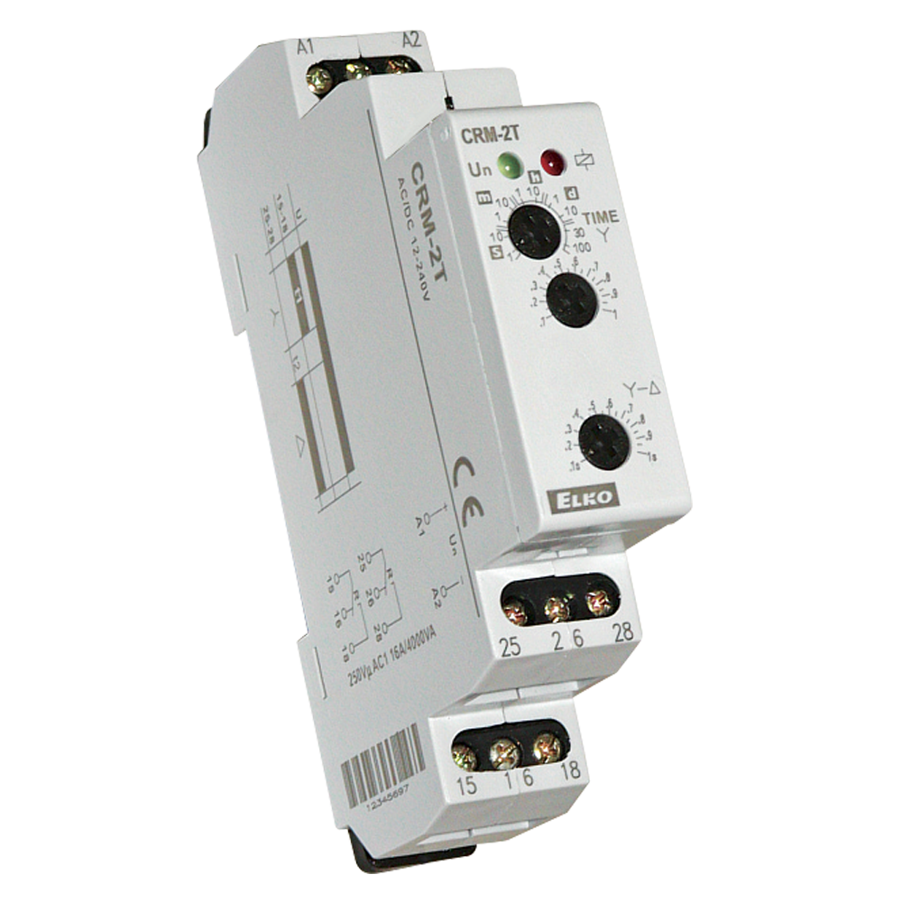 Elko CRM2T Single Function Timer Relay Designated for delay ON of