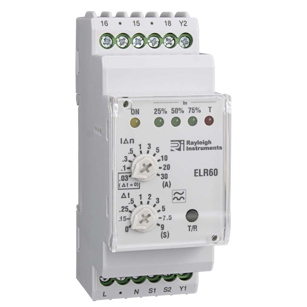 Rayleigh Instruments RIELR60 Earth Leakage Relay with Adjustable Trip Level Rayleigh Instruments