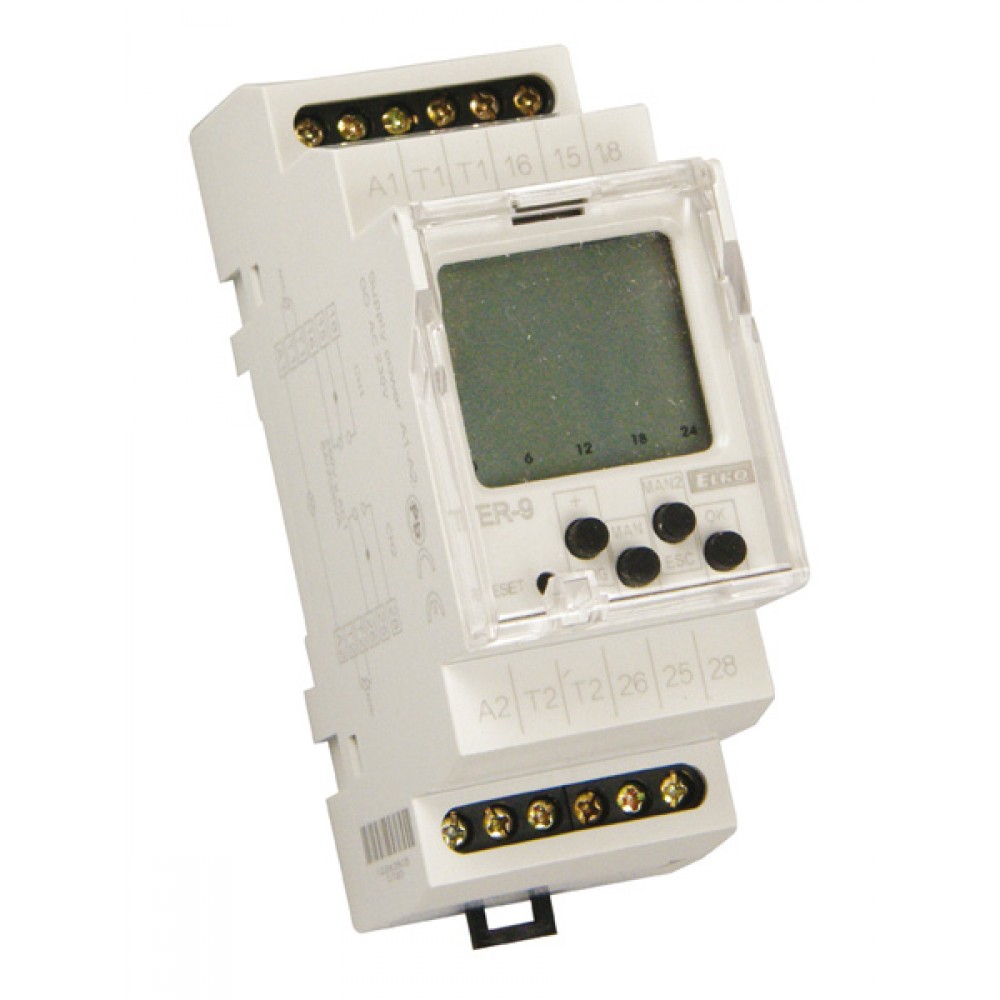 Elko TER-9 Digital Thermostat with 6 functions and in-built time switch ...