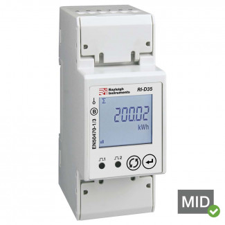 Rayleigh Instruments RI-D35-100 Single Phase Multifunction Energy Meter - MID Certified