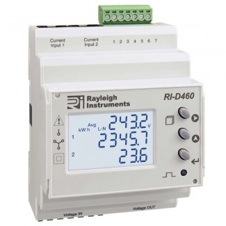 Rayleigh Instruments RI-D460 Split Load easywire DIN Rail Mounting Multifunction Meter