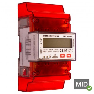 Inepro PRO380-MB-CT MID Certified Dual Tariff Single and Three Phase Network Multifunction Meter With Pulse Output and MBus