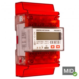 Inepro PRO380-Standard 100A MID Certified Single Tariff Single and Three Phase Network Multifunction Meter With Pulse Output