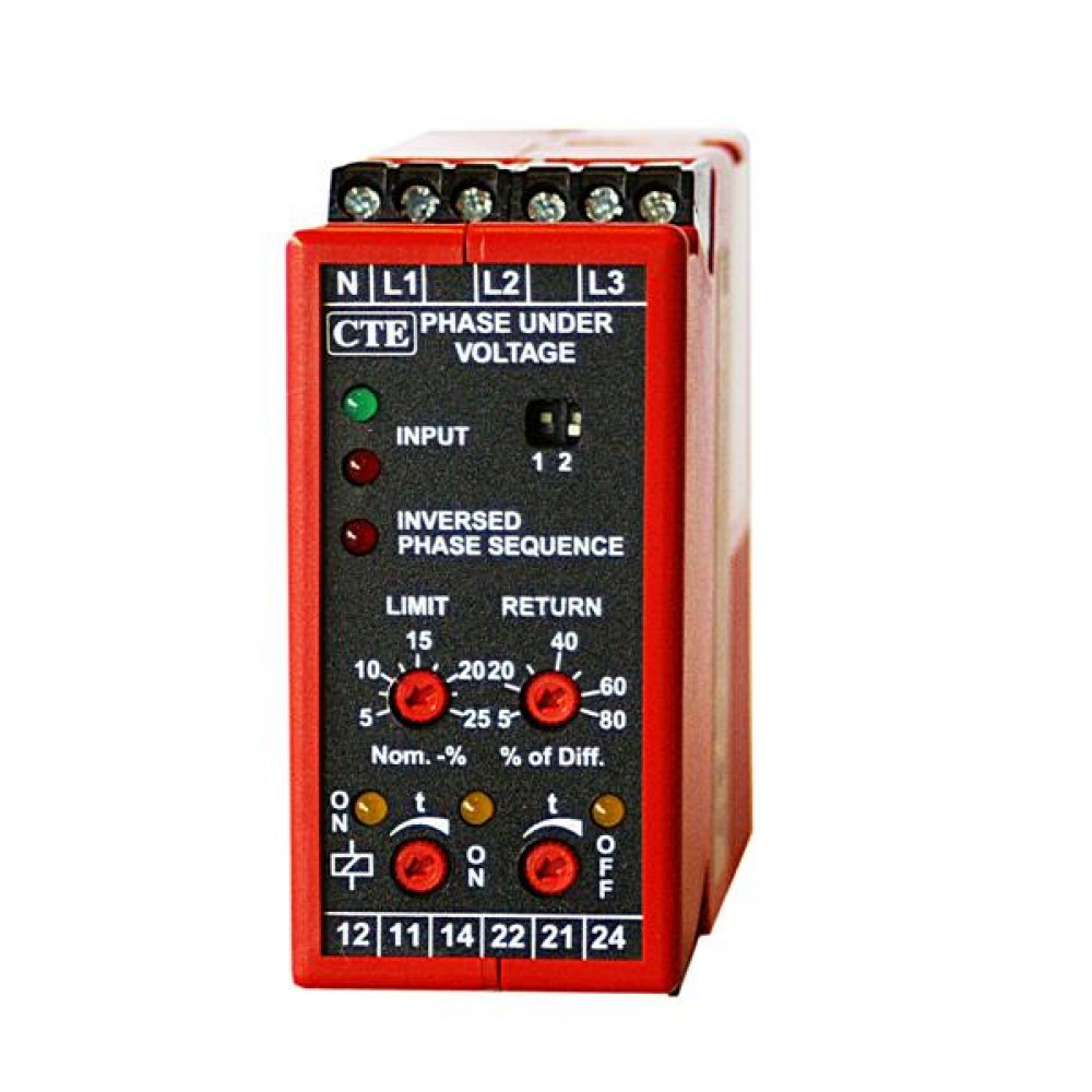 thumbnail image 2 of DPA51CM44 Phase Sequence Relay 3 Phase Monitoring Relay DPA51CM44 - Phase Sequence & Loss Protection 208-480VAC DIN Rail Mount DPA51CM44 Monitoring Relay 2 of 13