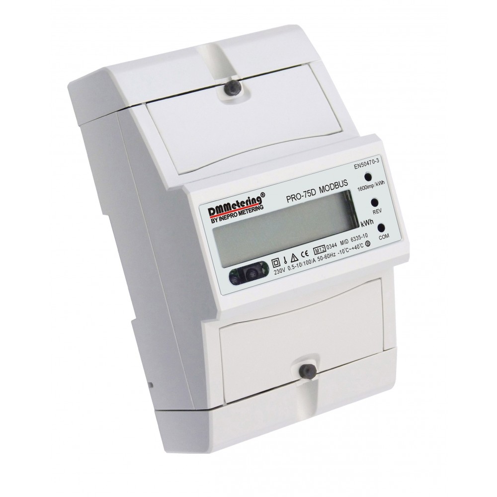 Inepro PRO-75D MODBUS 100A Single Phase Network Two Wire MID Certified Energy Meter