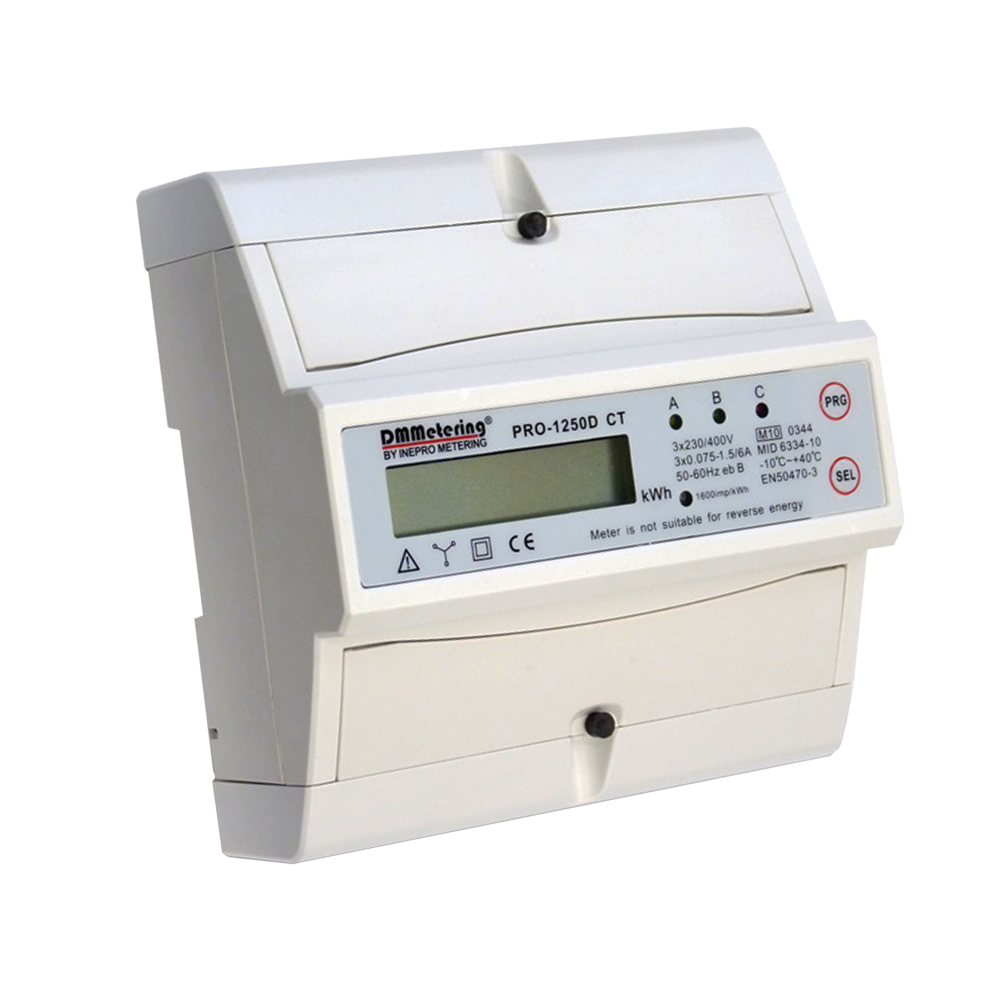 Inepro PRO-1250D 100A Three Phase Network Four Wire MID Certified Energy Meter