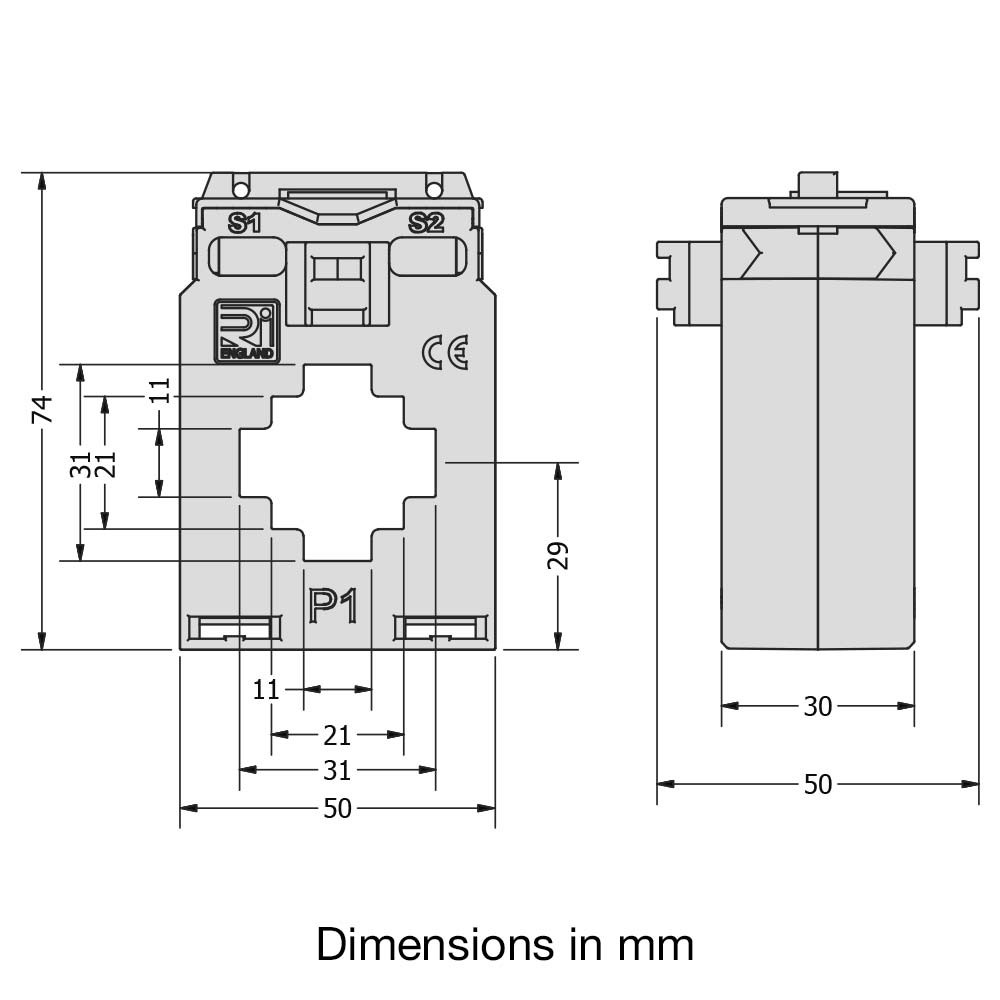 RI-CT-060-EW CT Dimensions