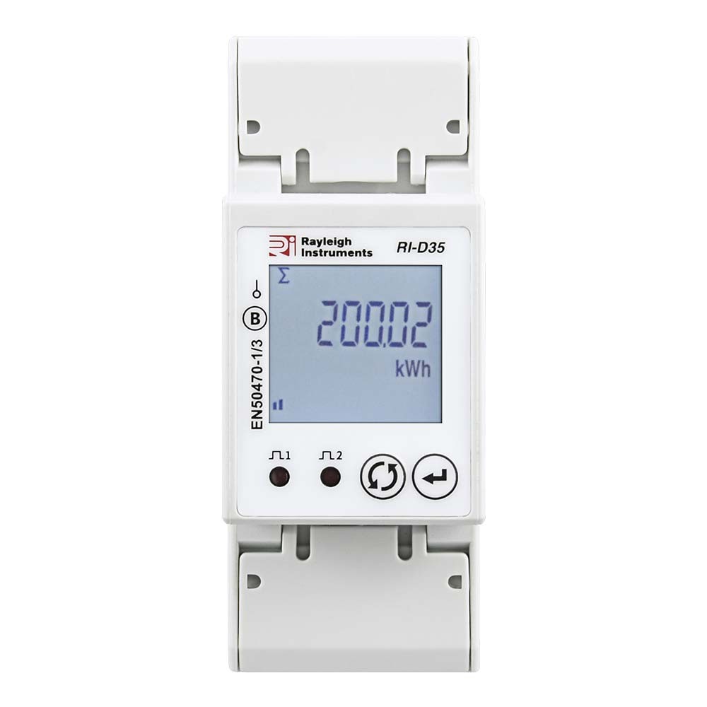 RI-D35-100 Single Phase MID Certified Multifunction Meter to Front