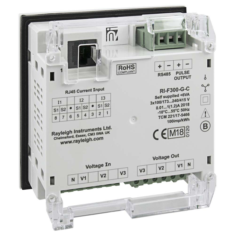 RI-F300 easywire MID Certified Multifunction Meter Rear