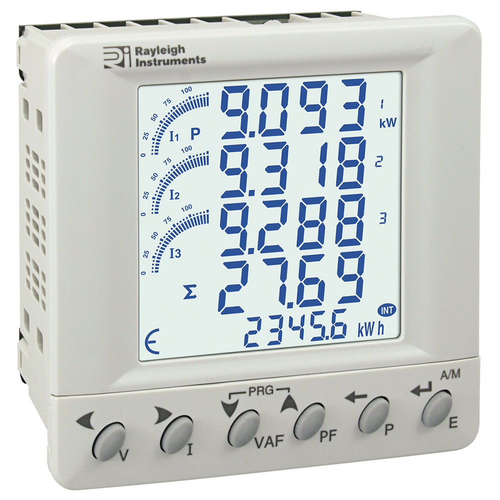 RI-F384 Multifunction Energy Meter Panel Mounting grey
