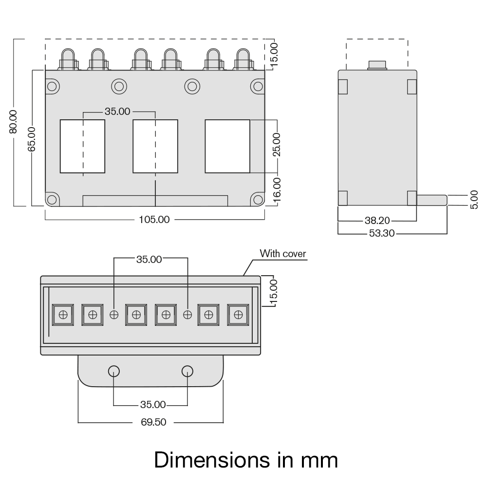 TAS242 current transformer dimensions