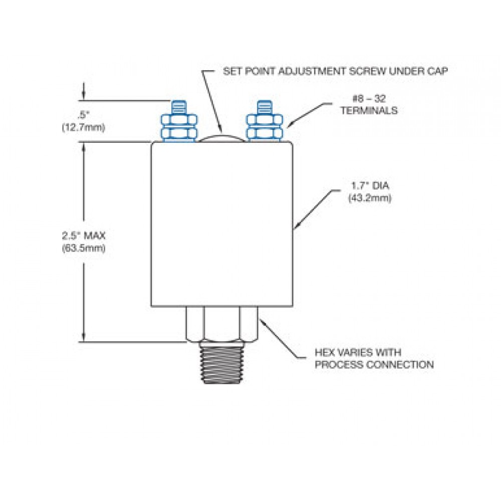 Nason Vacuum Switch Type NV Drawing