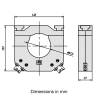 DBP58/3 5A Class 1 Multi-Tap Split Core Dimensions