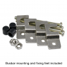 Current transformer fixing feet and busbar mounts