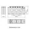 TAS227 3 phase current transformer Dimensions