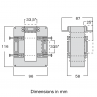 Current transformer TASO dimensions diag.