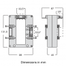 IME TASP TAS105 Single Phase Measuring Current Transformer Dimensions Diagram