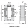 Current transformer model TASR Dimensions