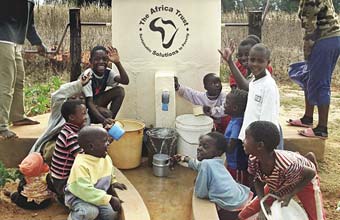 Helping to fund Elephant Pump construction in Africa