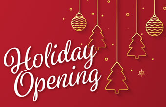 Holiday Opening Times Christmas 2025