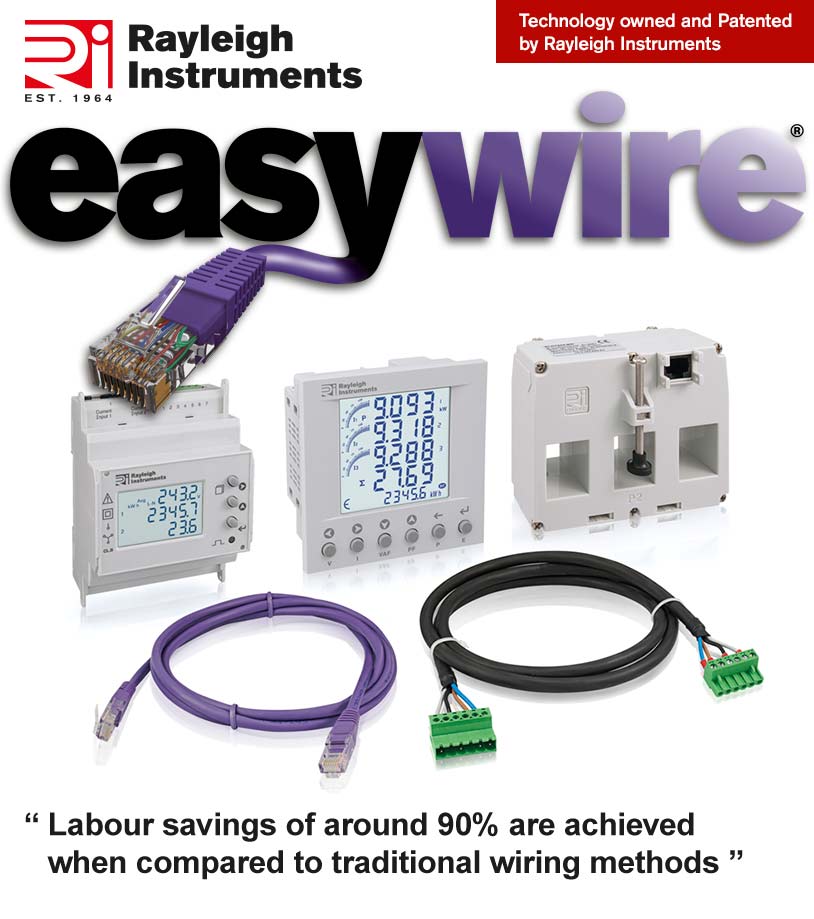 The New Easywire System from Rayleigh Instruments - experience up to 90% labour savings when compared to traditional wiring methods.